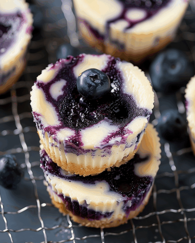Mini Blueberry Cheesecakes
