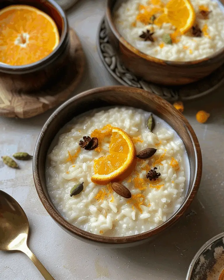 Orange Cardamom Rice Pudding