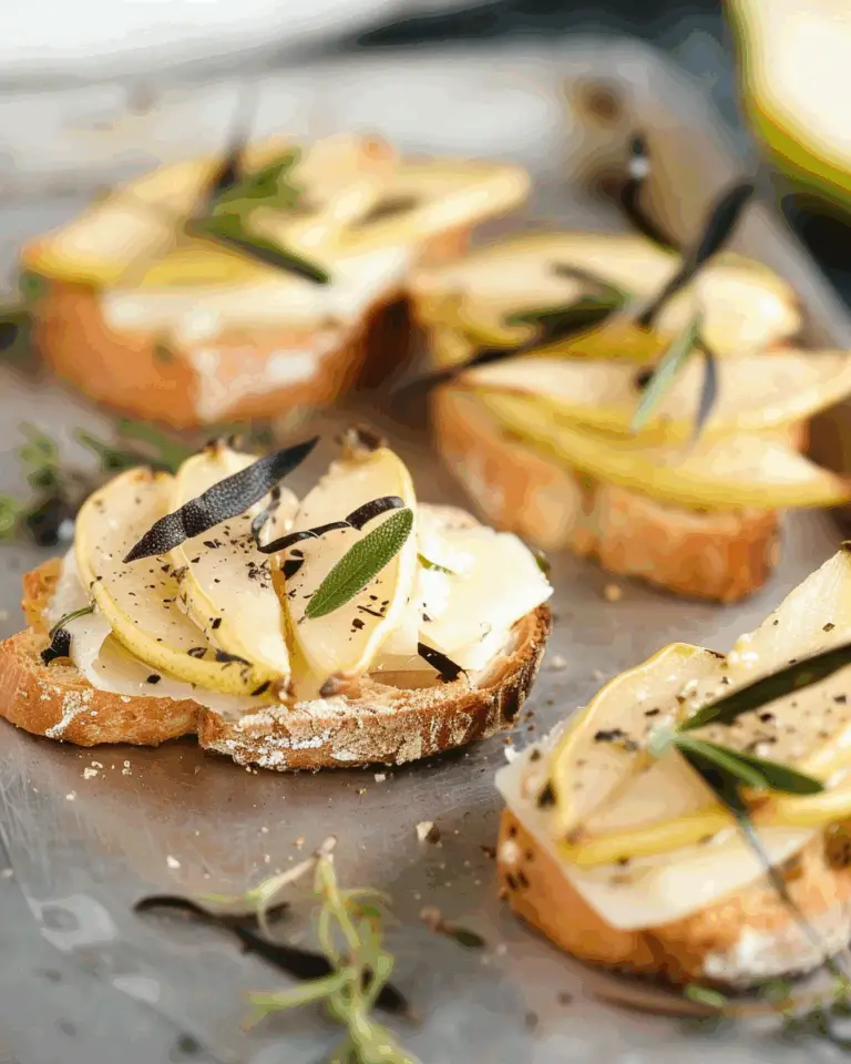 Pear and Brie Crostini