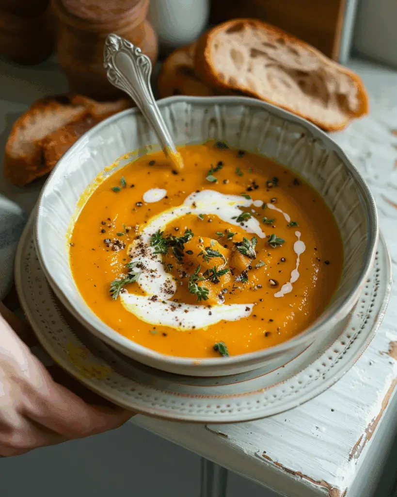 Spiced Butternut Squash and Apple Soup