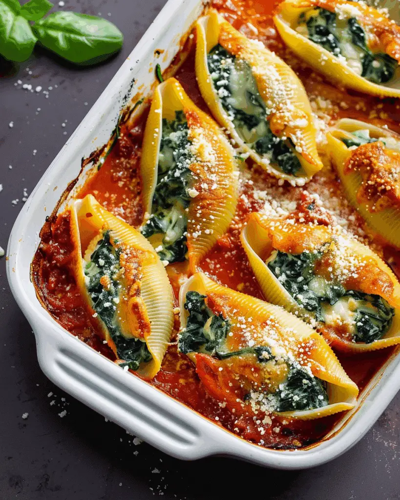Baked Spinach and Ricotta Stuffed Shells