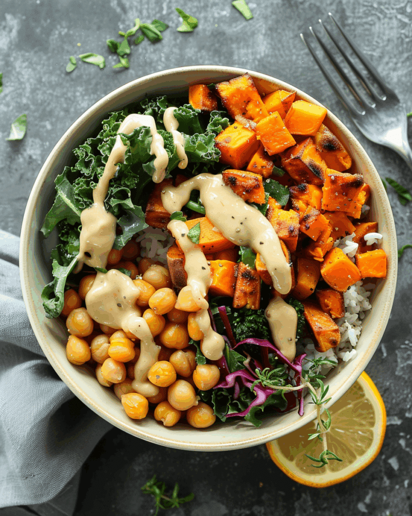 Sweet Potato Chickpea Buddha Bowl