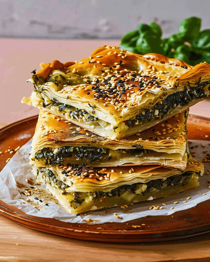 Turkish Börek (Spinach and Cheese Pie)