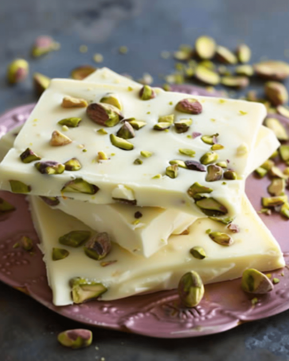 White Chocolate Pistachio Bark
