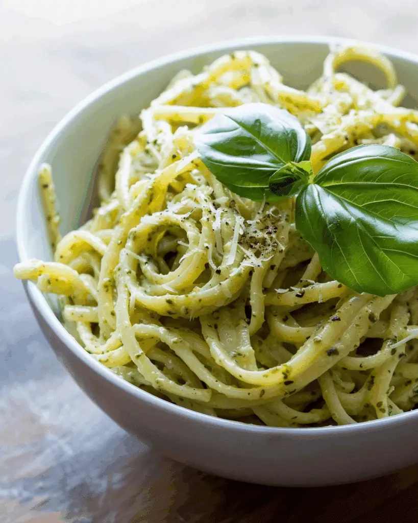 The BEST Creamy Pesto Pasta