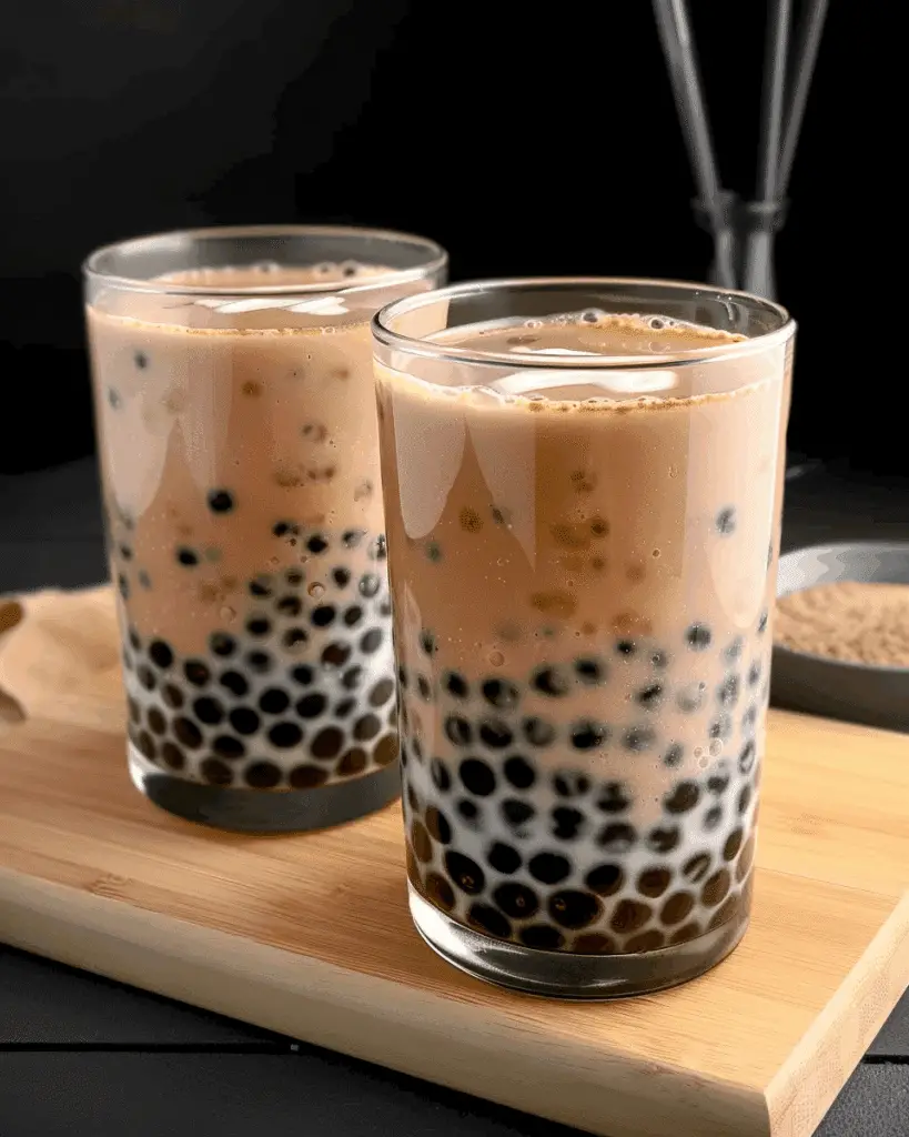 Bubble Tea Pudding – with Chia and Salted Foam