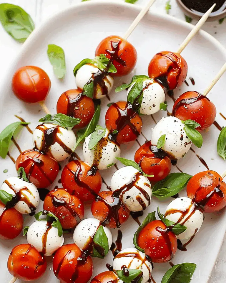 Caprese Skewers with Balsamic Drizzle
