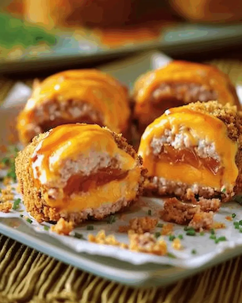 Cheesy Stuffed Meatloaf Bites