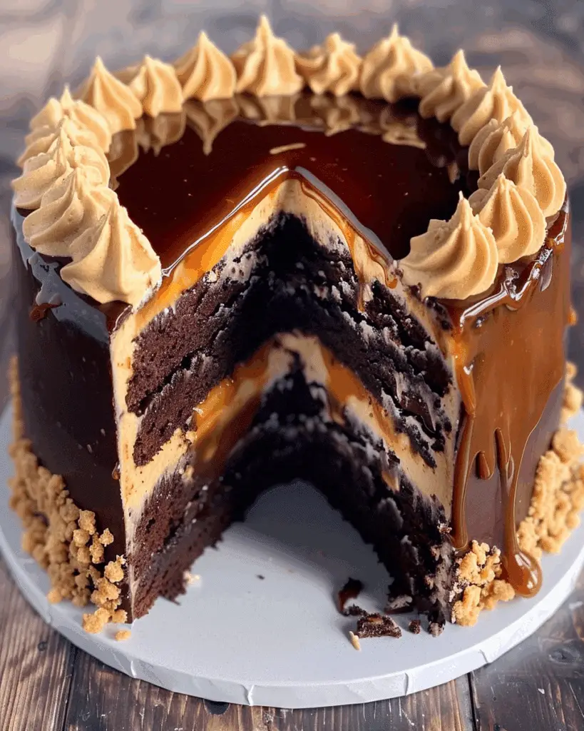 Chocolate Caramel Toffee Crunch Cake