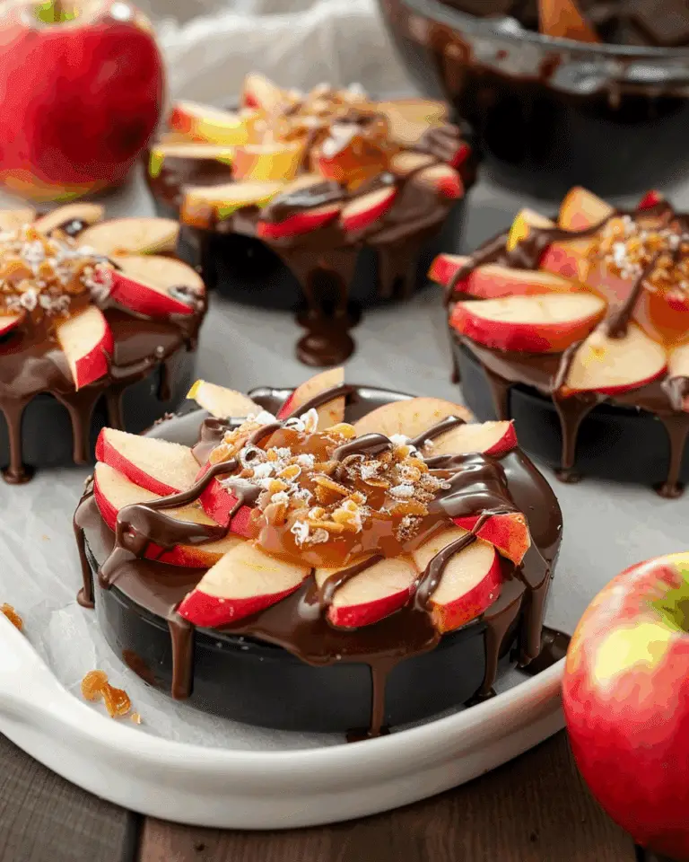 Chocolate Covered Caramel Apple Slices