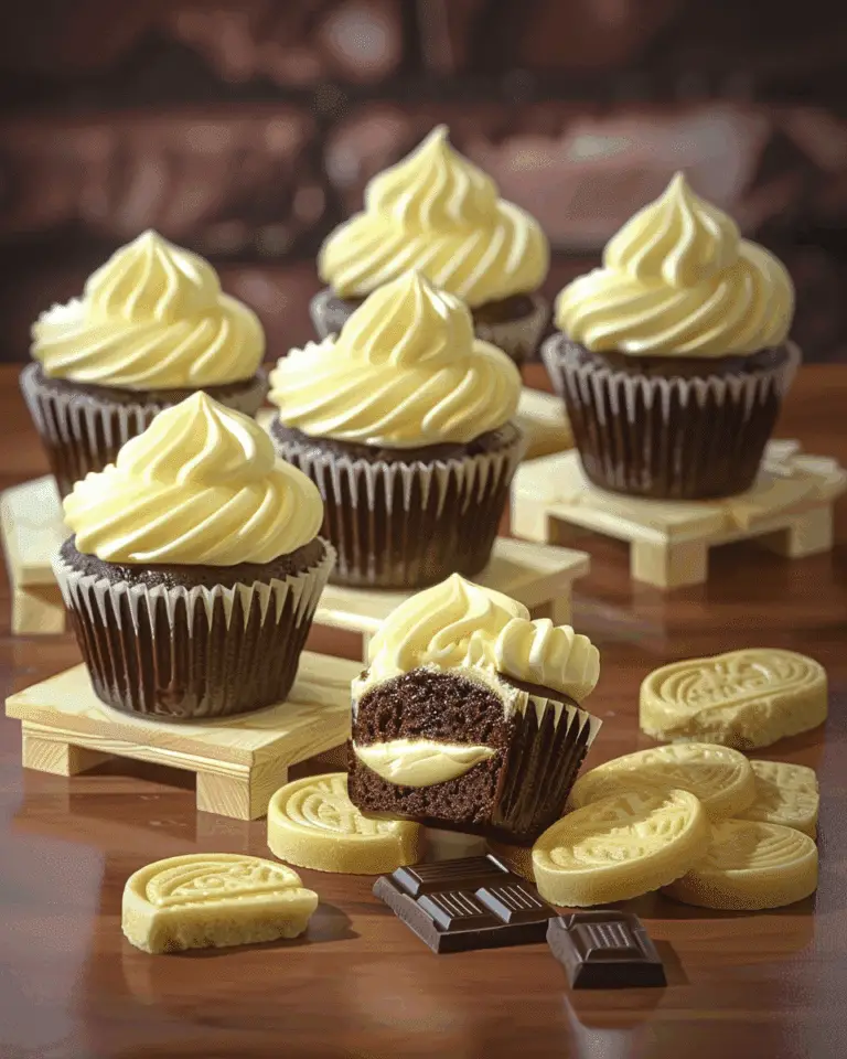 Chocolate Cupcakes With A White Chocolate Ganache