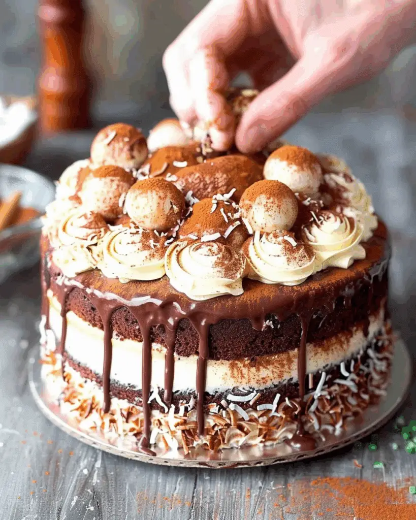 Chocolate & Coconut Truffle Cake