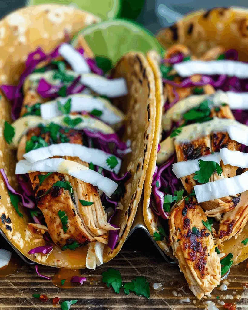 Coconut Lime Chicken Tacos