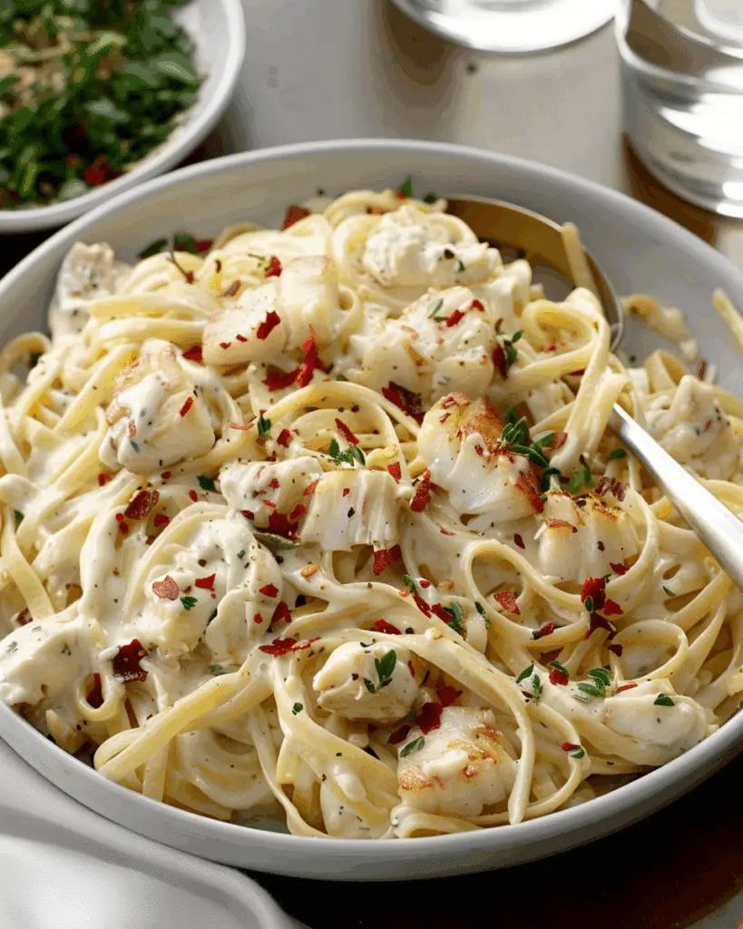 Crab Fettuccine Alfredo