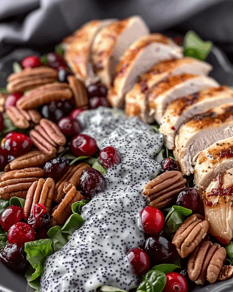 Cranberry Pecan Chicken Salad With Poppy Seed Dressing
