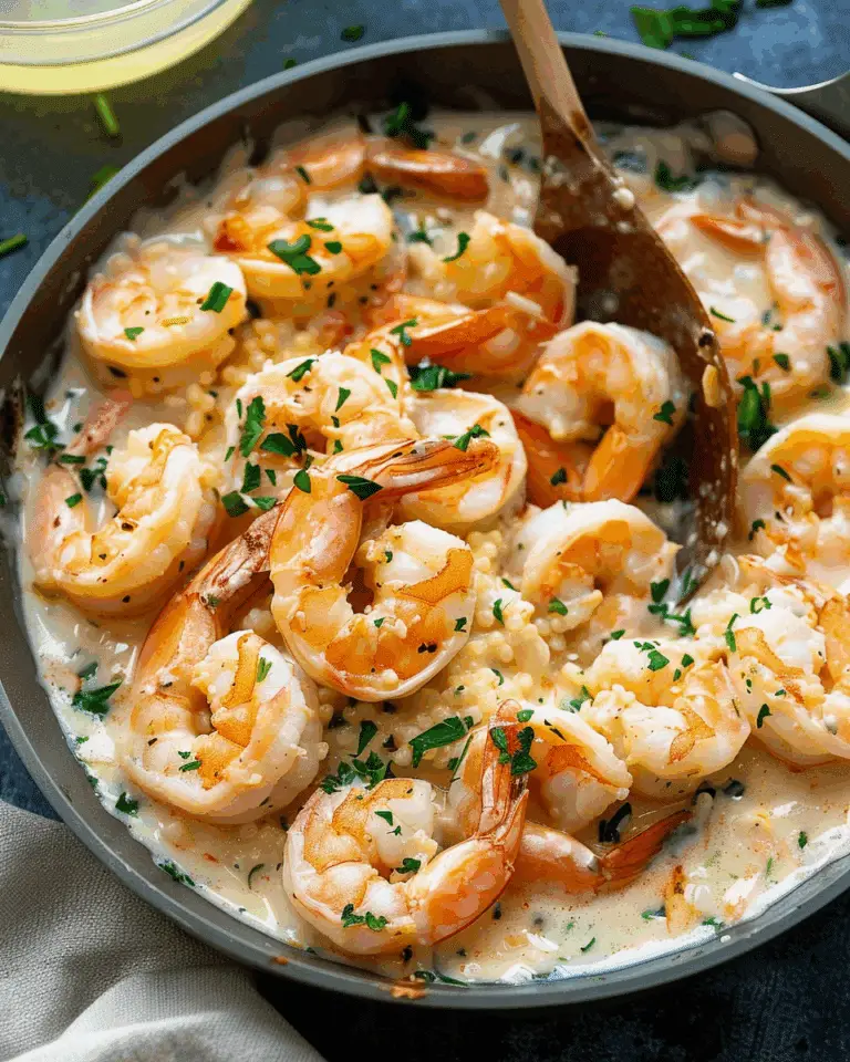 Creamy Garlic Prawns (Shrimp)