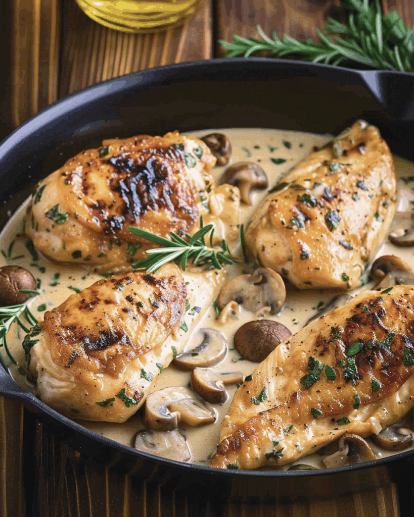 Creamy Herb Mushroom Chicken