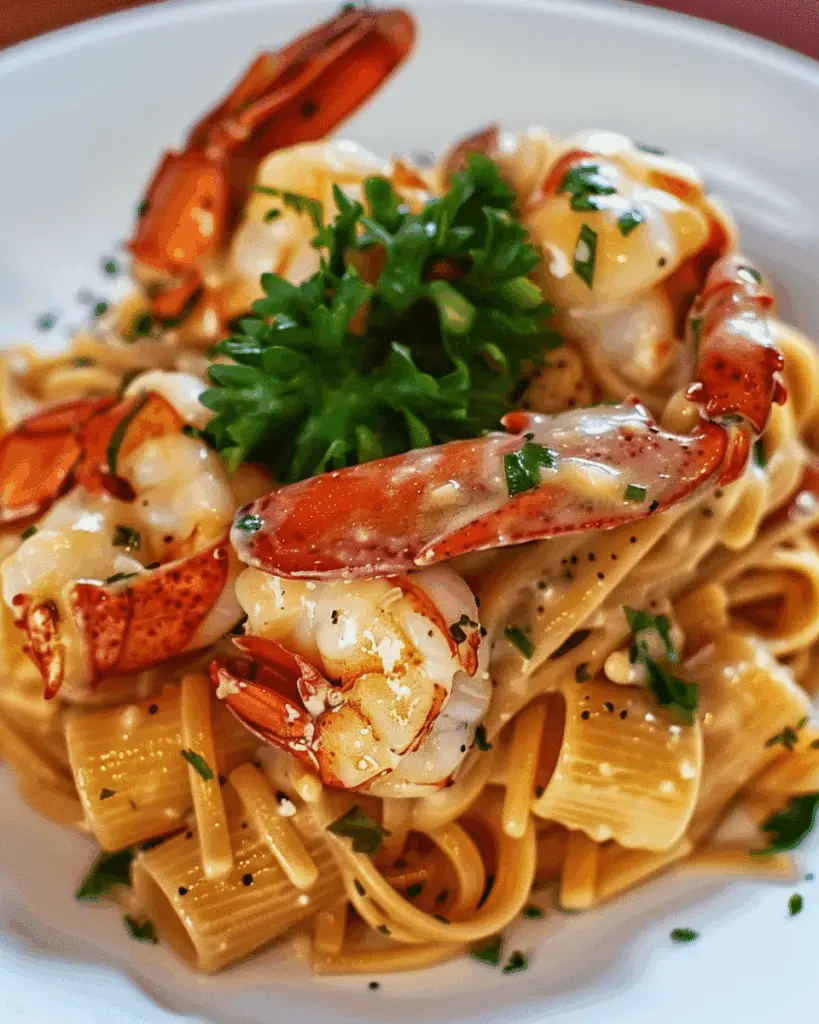 Creamy Lobster Alfredo Pasta