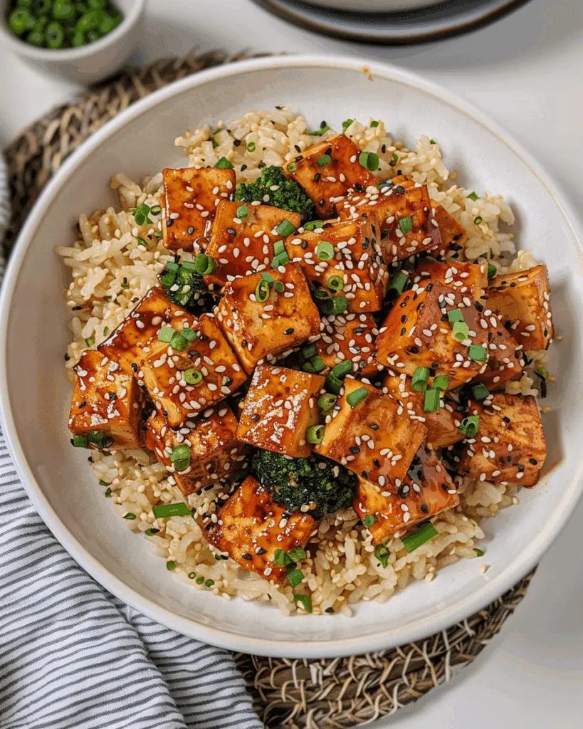 Easy Honey Garlic Tofu With Soy & Sesame