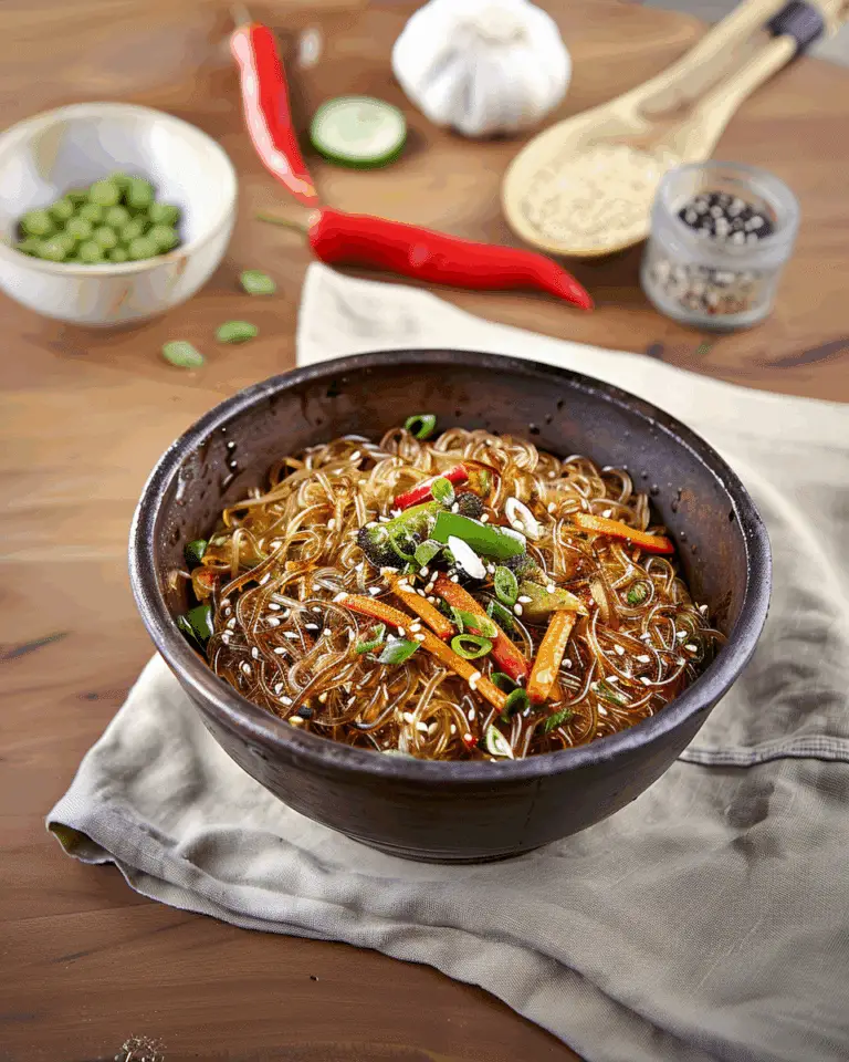 Korean Glass Noodle Veggie Stir Fry