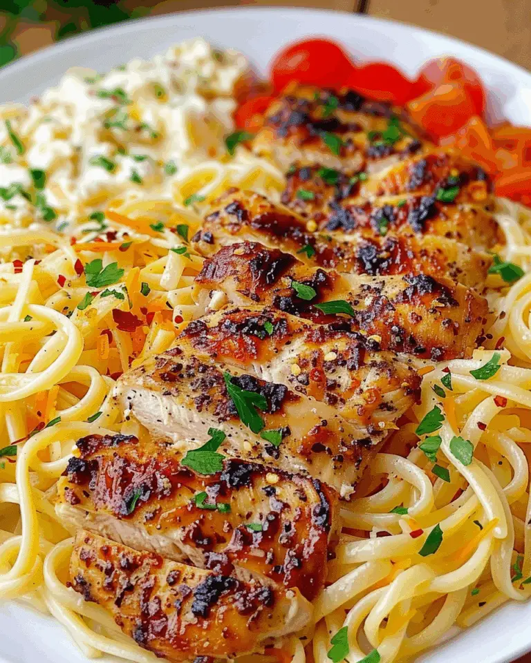 Garlic Cajun Chicken With Cheesy Mozzarella Linguine