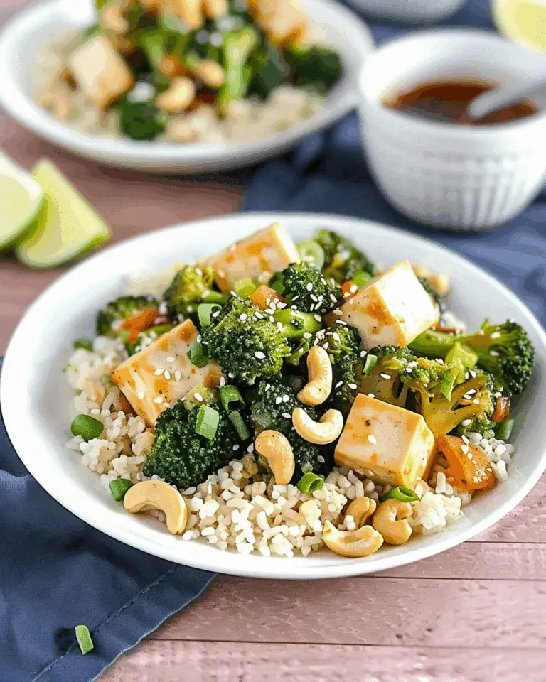 Garlicky Cashew Broccoli & Tofu Stir‑Fry