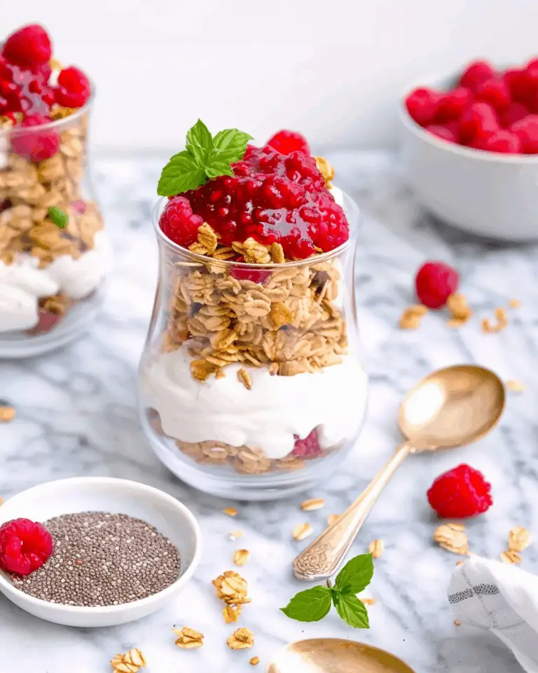 Granola Parfait with Raspberry Chia Jam
