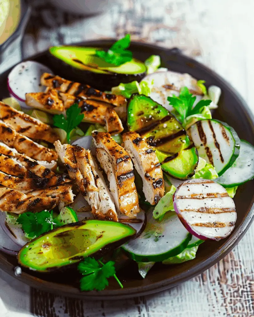 Grilled Chicken Avocado Salad