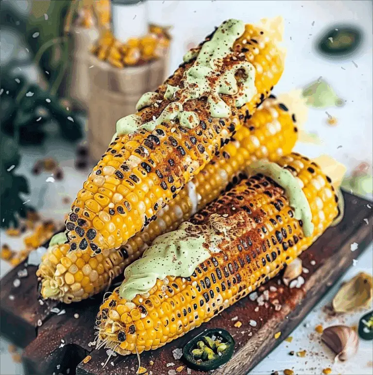 Grilled Corn On The Cob With Jalapeño Lime Crema