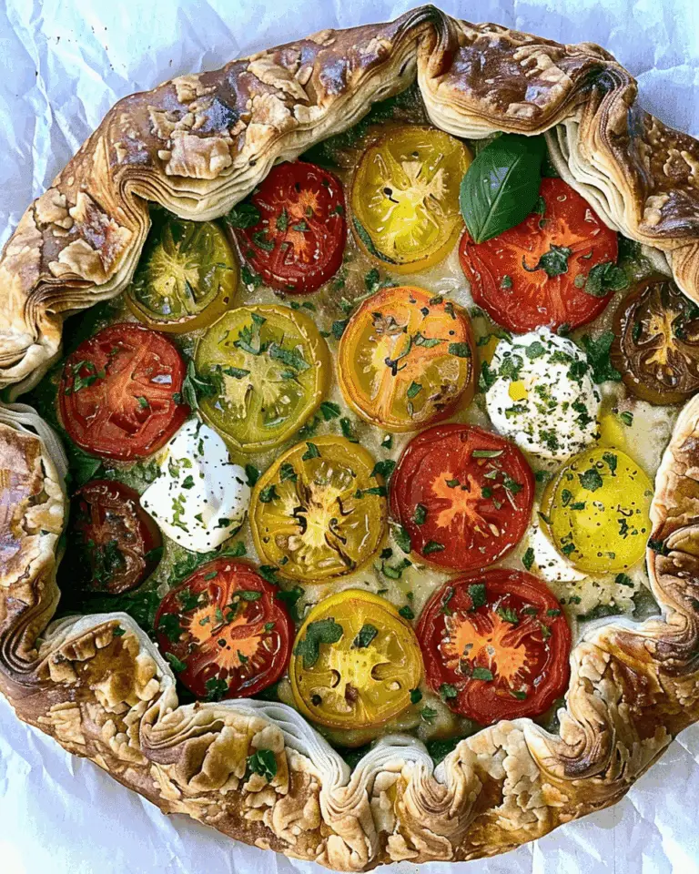 Tomato Basil Galette With Burrata