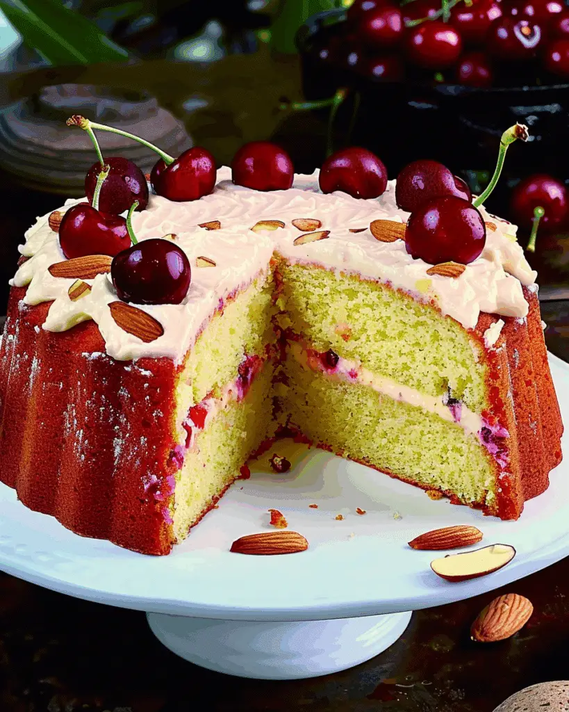 Homemade Cherry Almond Cake