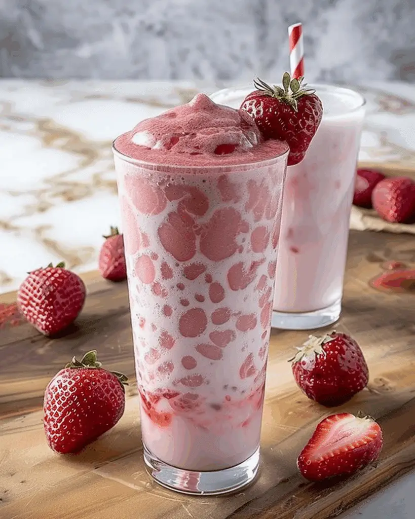 Homemade Korean Strawberry Milk