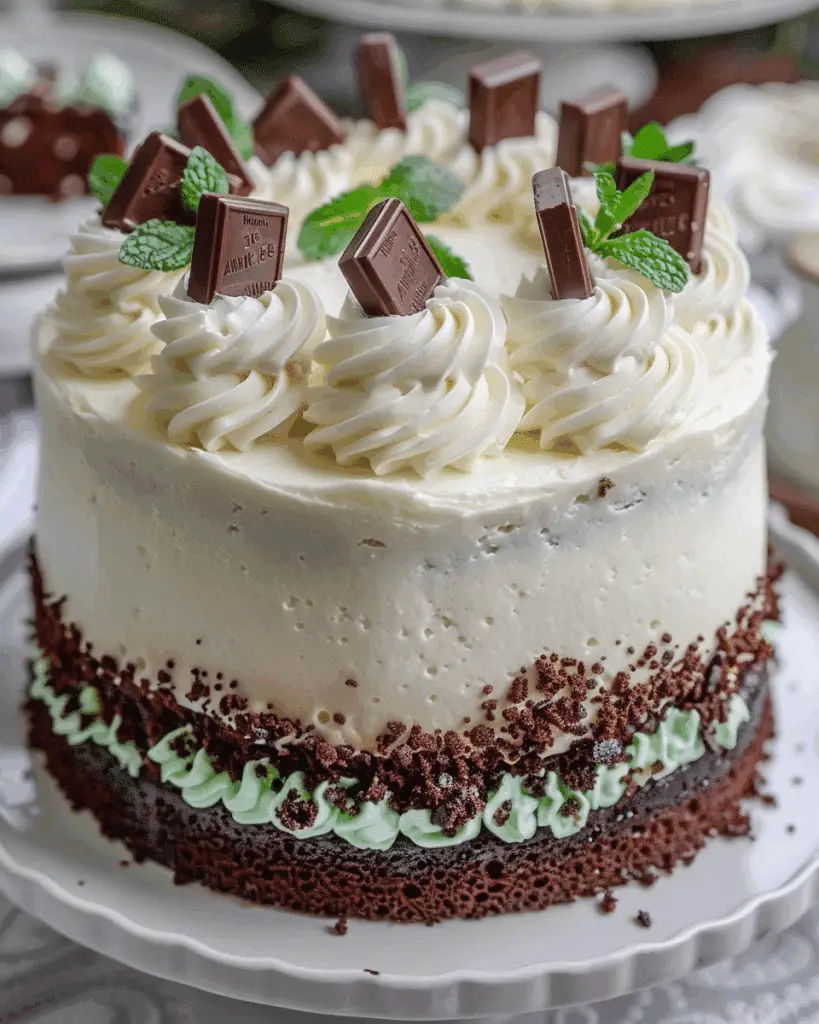 Mint to Be Andes Poke Cake