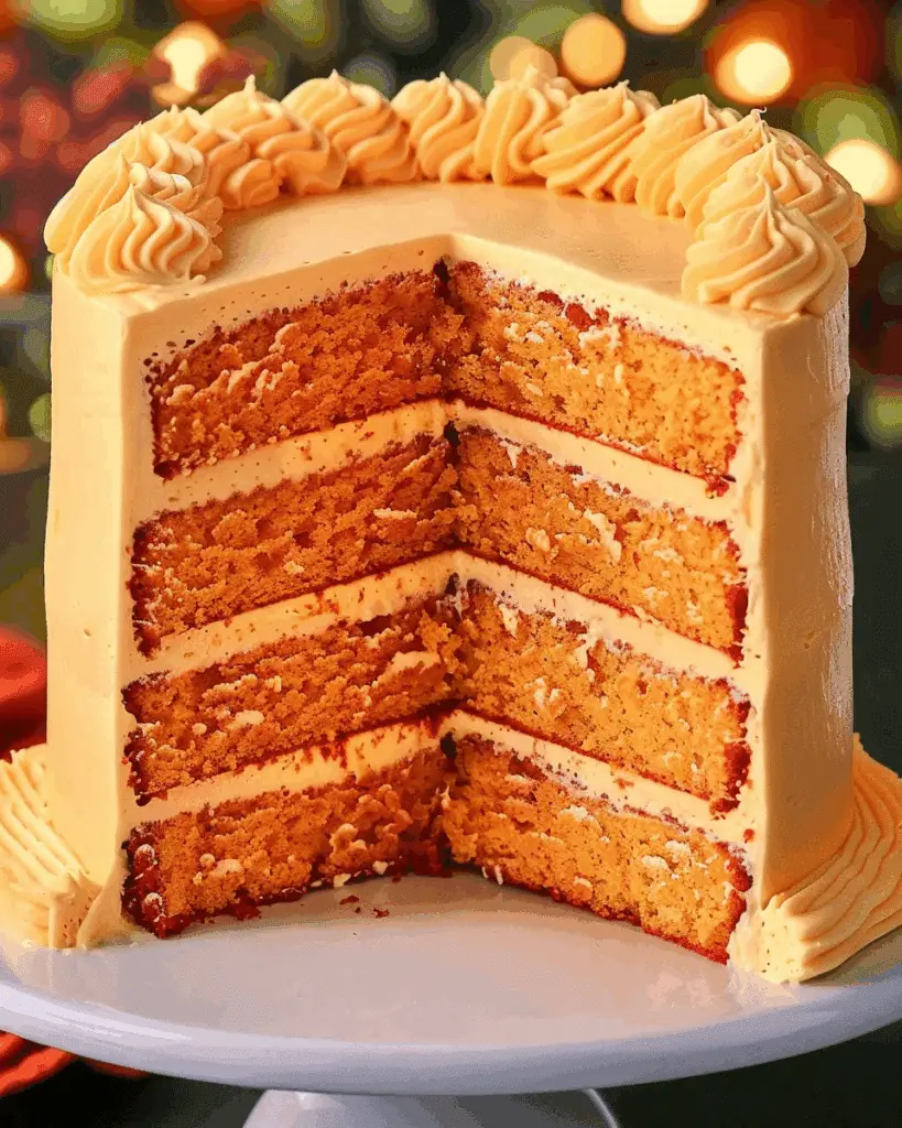Orange Velvet Cake with Yellow Buttercream Frosting