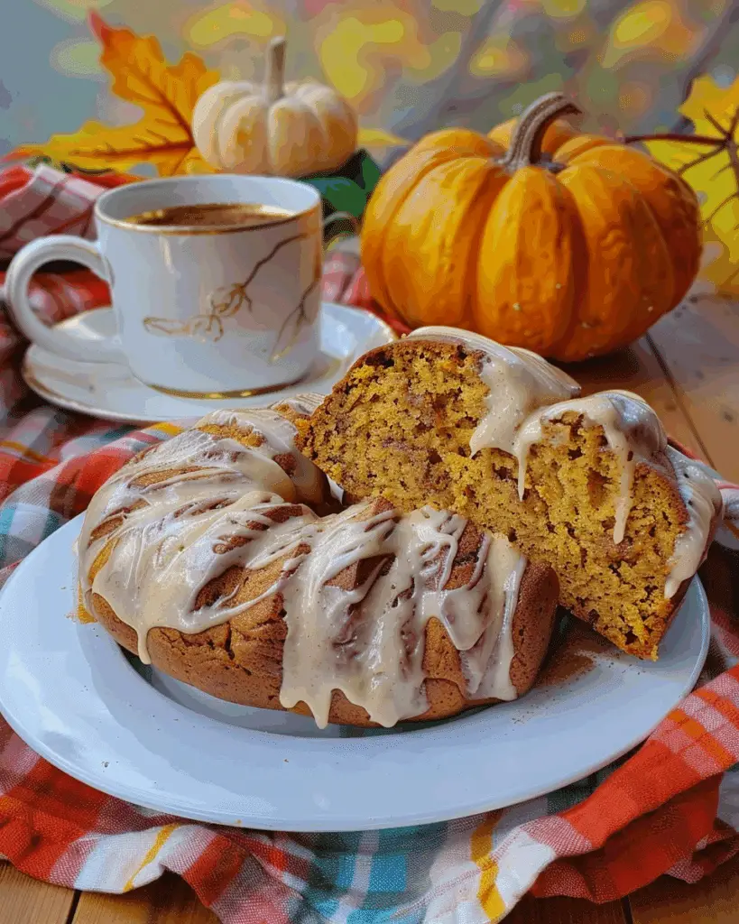 Pumpkin Bread with Cinnamon Glaze