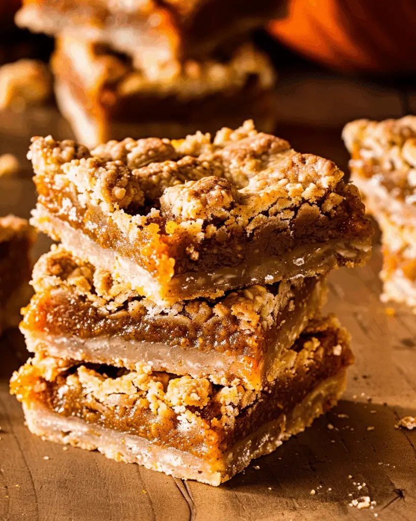 Pumpkin Pie Crumble Bars