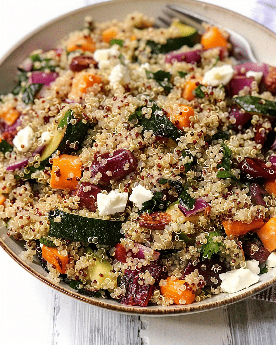 Roasted Vegetable Salad With Quinoa And Feta