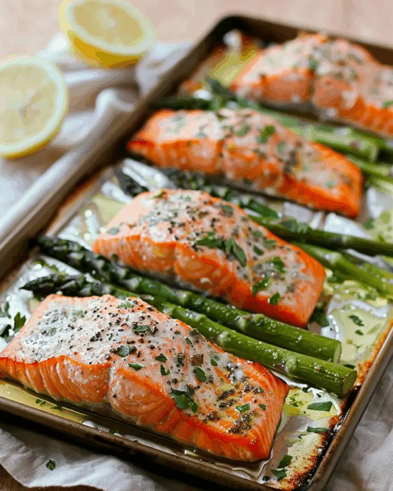 Sheet Pan Salmon And Asparagus