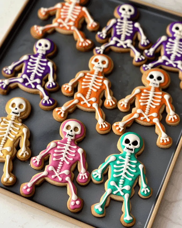 Skeleton Halloween Sugar Cookies