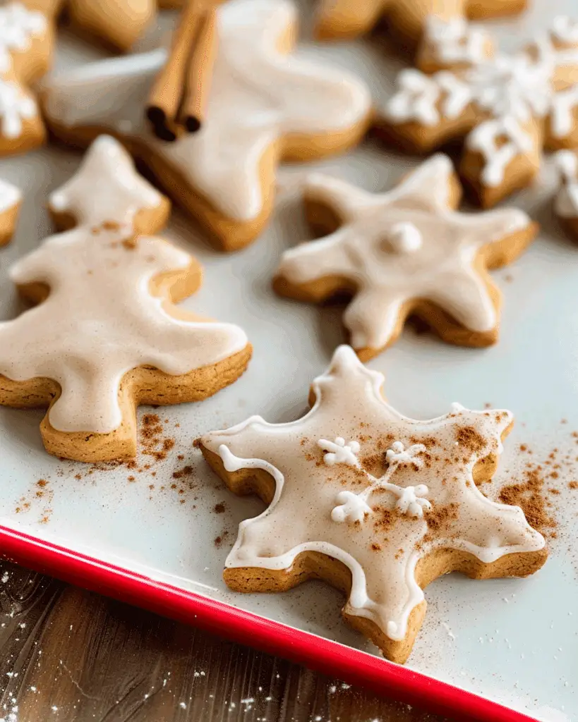 Soft Gingerbread Cookies With Cinnamon Icing