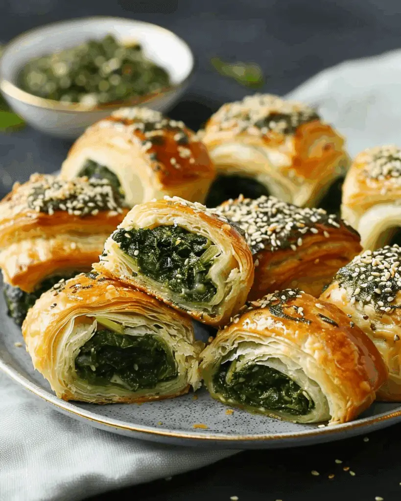 Spinach Rolls with Puff Pastry