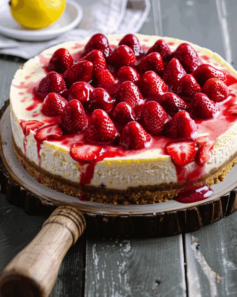 Strawberry Lemonade Cheesecake