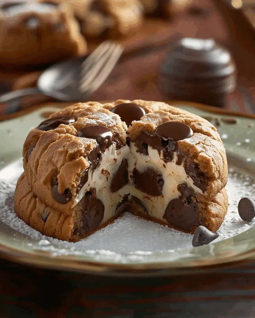 Stuffed Cheesecake Chocolate Chip Cookies