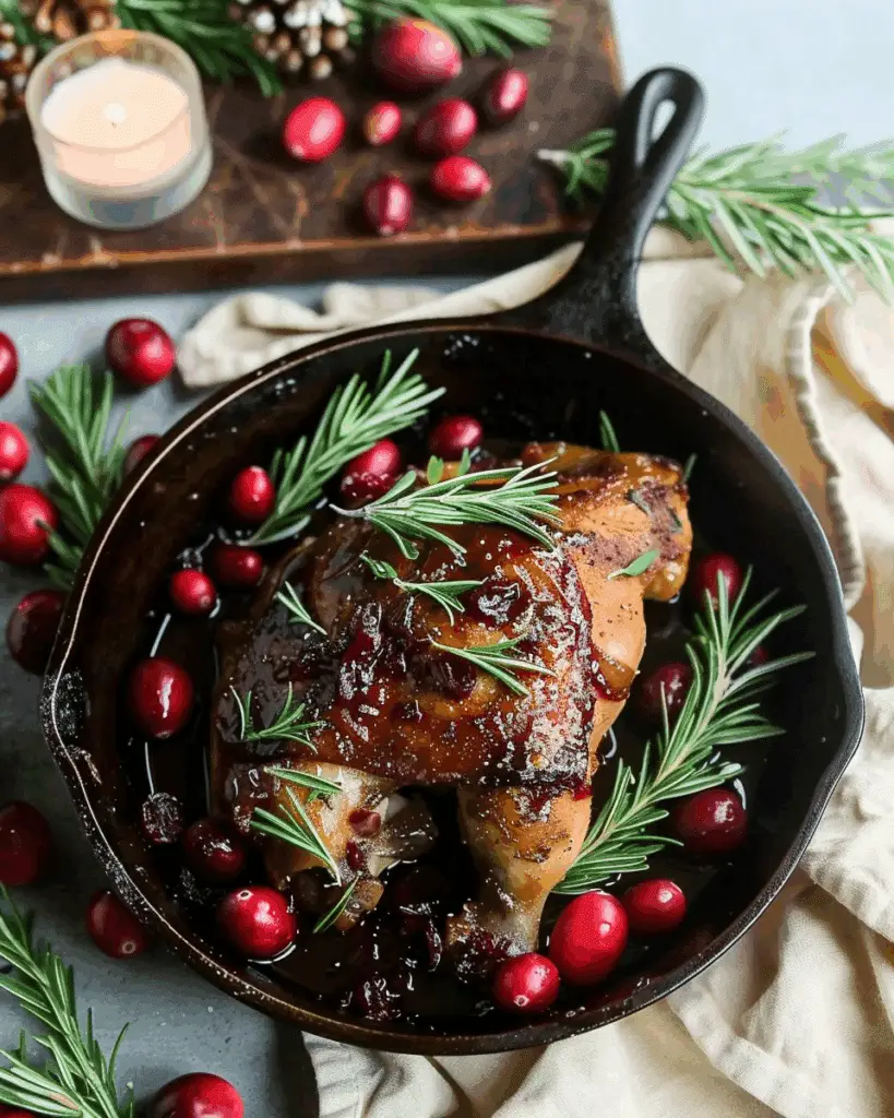 Balsamic Cranberry Chicken Skillet