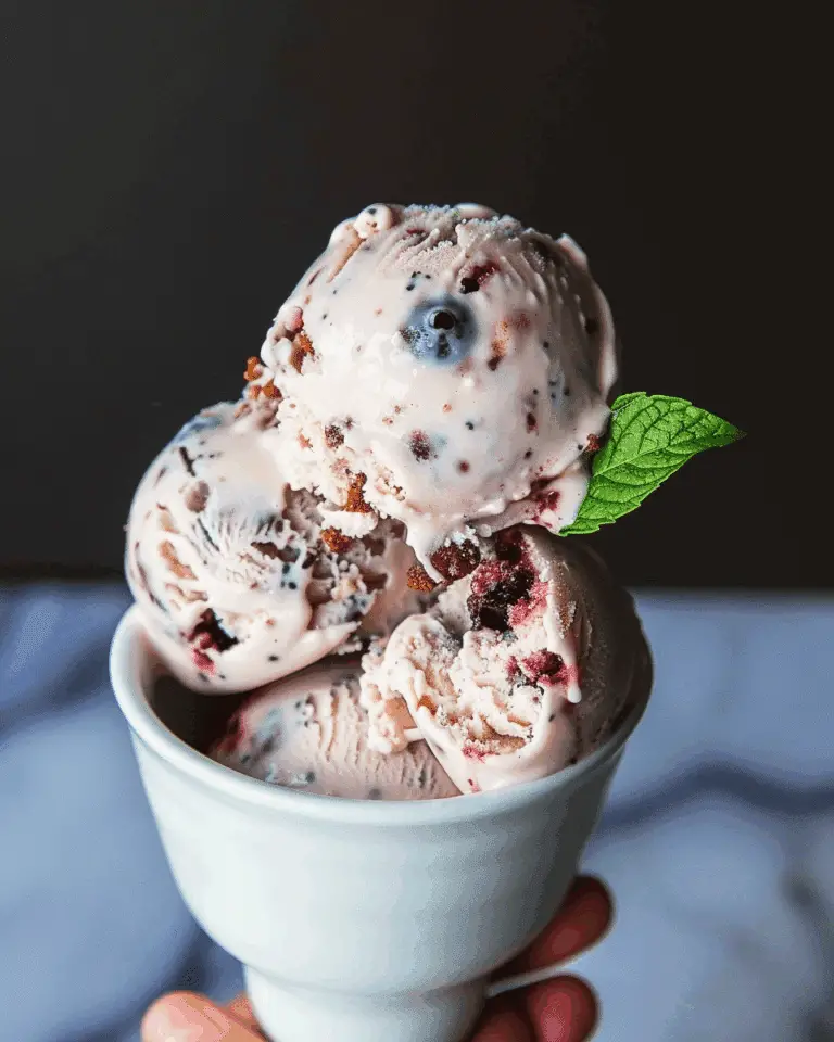 Blueberry Crumble Ice Cream