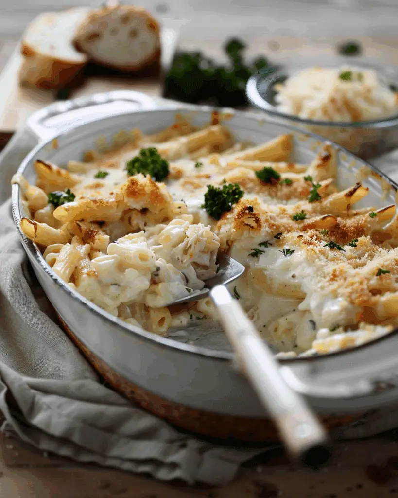 Chicken-Alfredo Baked Penne