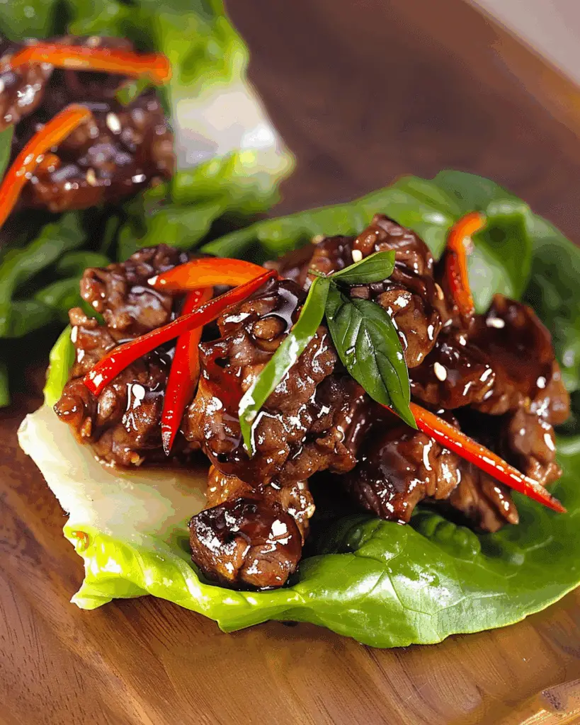 Chilli Beef Lettuce Wraps