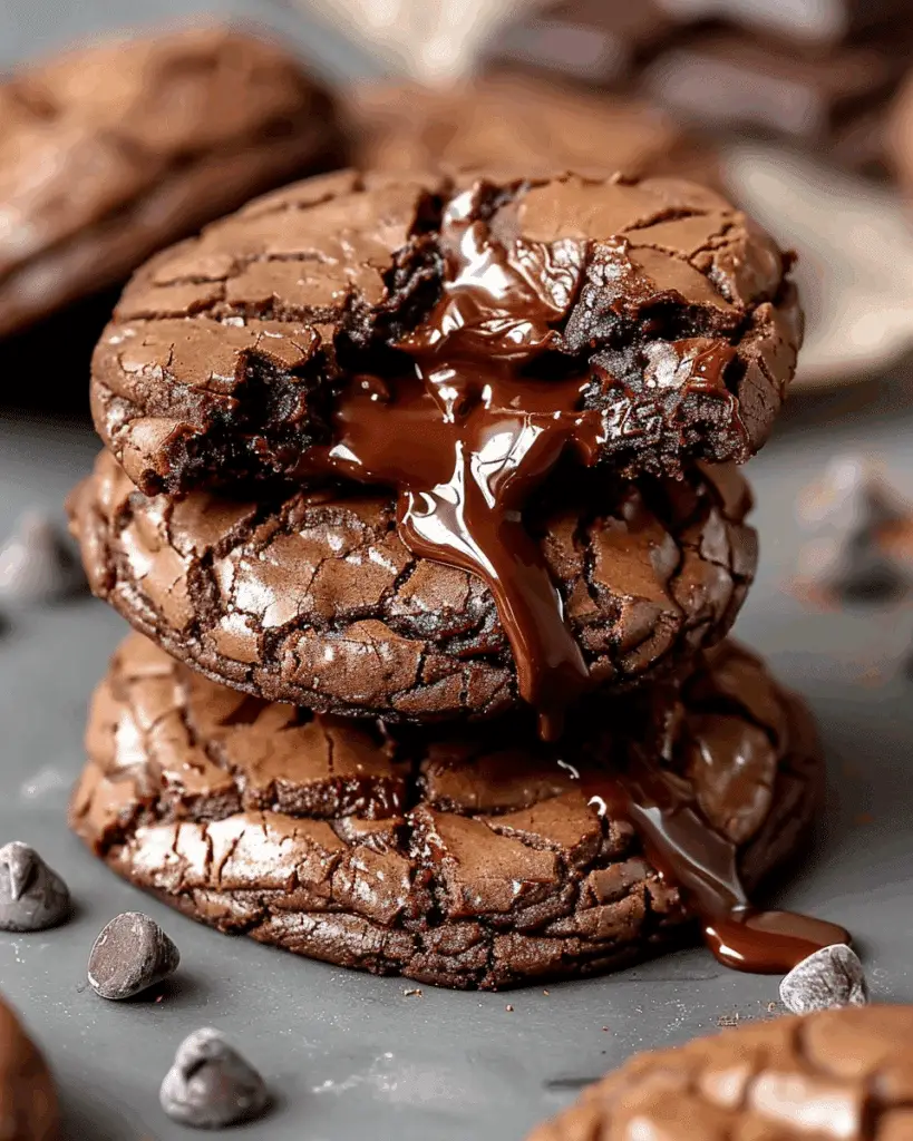 Chocolate Nutella Lava Cookies