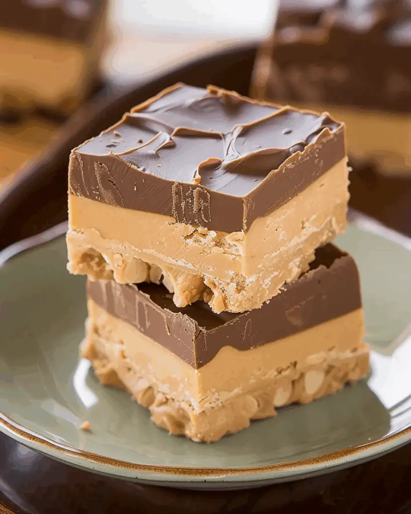 Chocolate Peanut Butter Fudge Bars