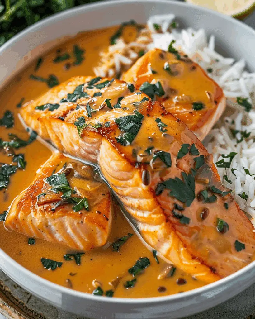 Coconut Curry Salmon with Jasmine Rice